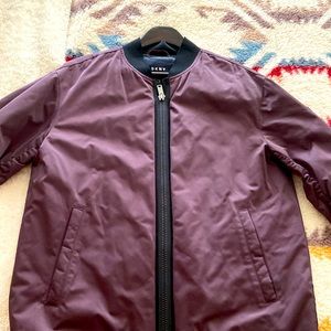 DKNY Men's Utility Bomber Jacket,  Burgundy Sz MEDIUM